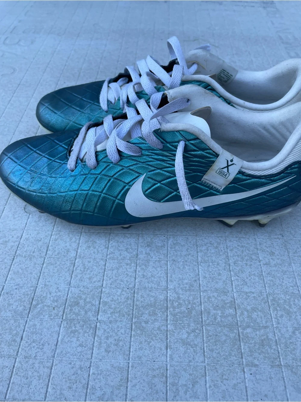 Nike Kids Teal Lace-Up Sneakers with White Accents